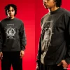 FMAB MUSTANG FLAME LONG SLEEVE SHIRT (VINTAGE GREY)