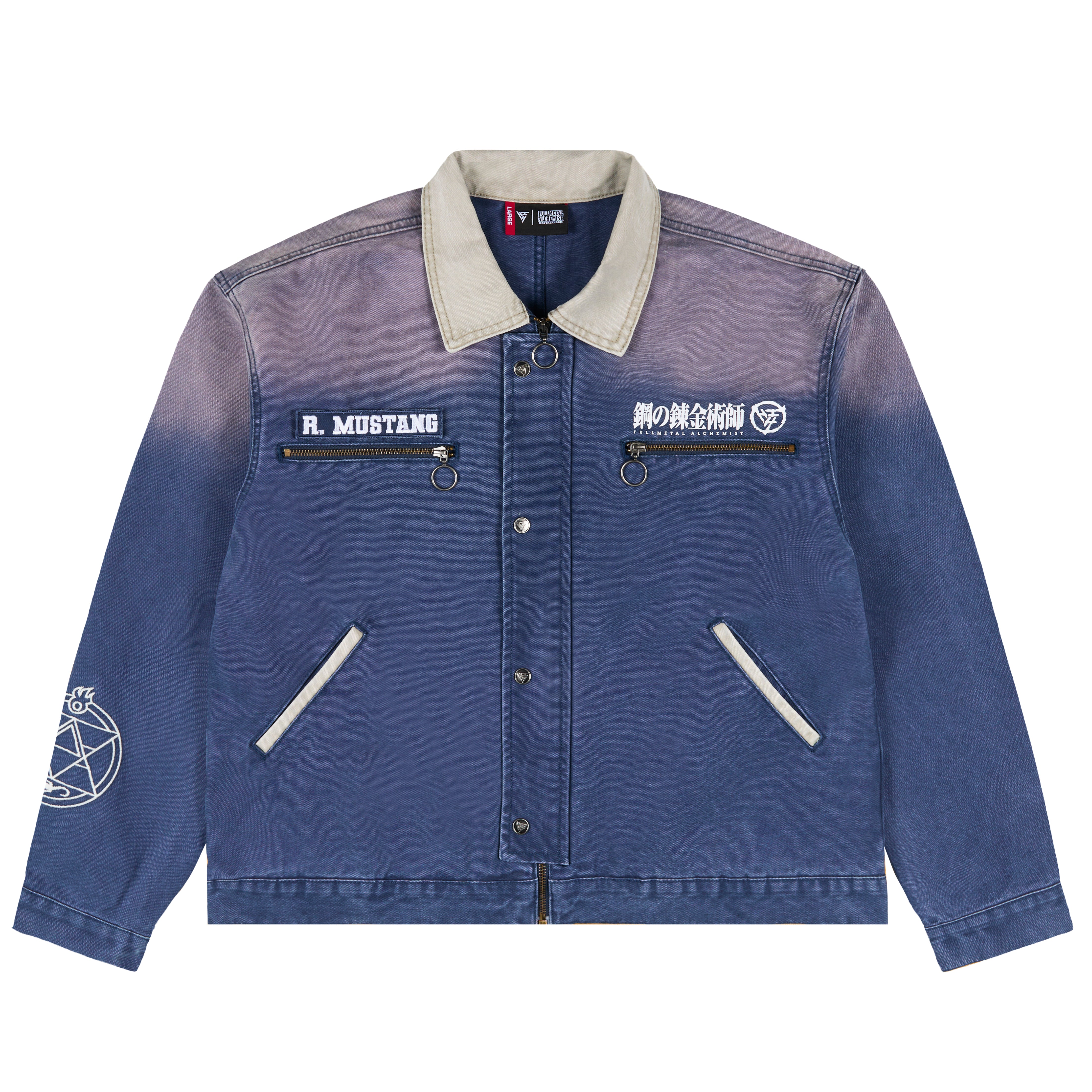 1111-fmab-mustang-trucker-jacket-navy-pre-order-1.jpg FMAB MUSTANG TRUCKER JACKET (NAVY) *PRE ORDER*