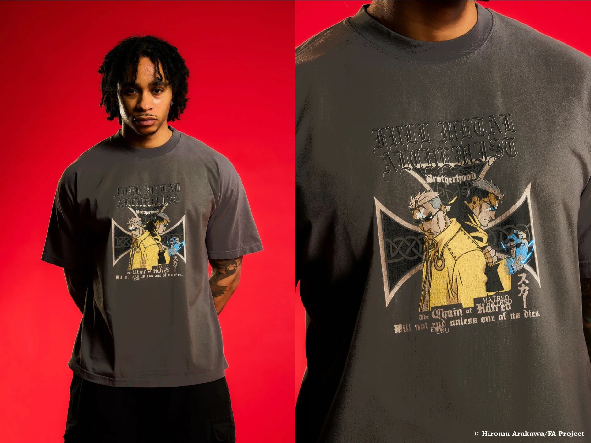FMAB SCAR SHIRT (WASHED BLACK)
