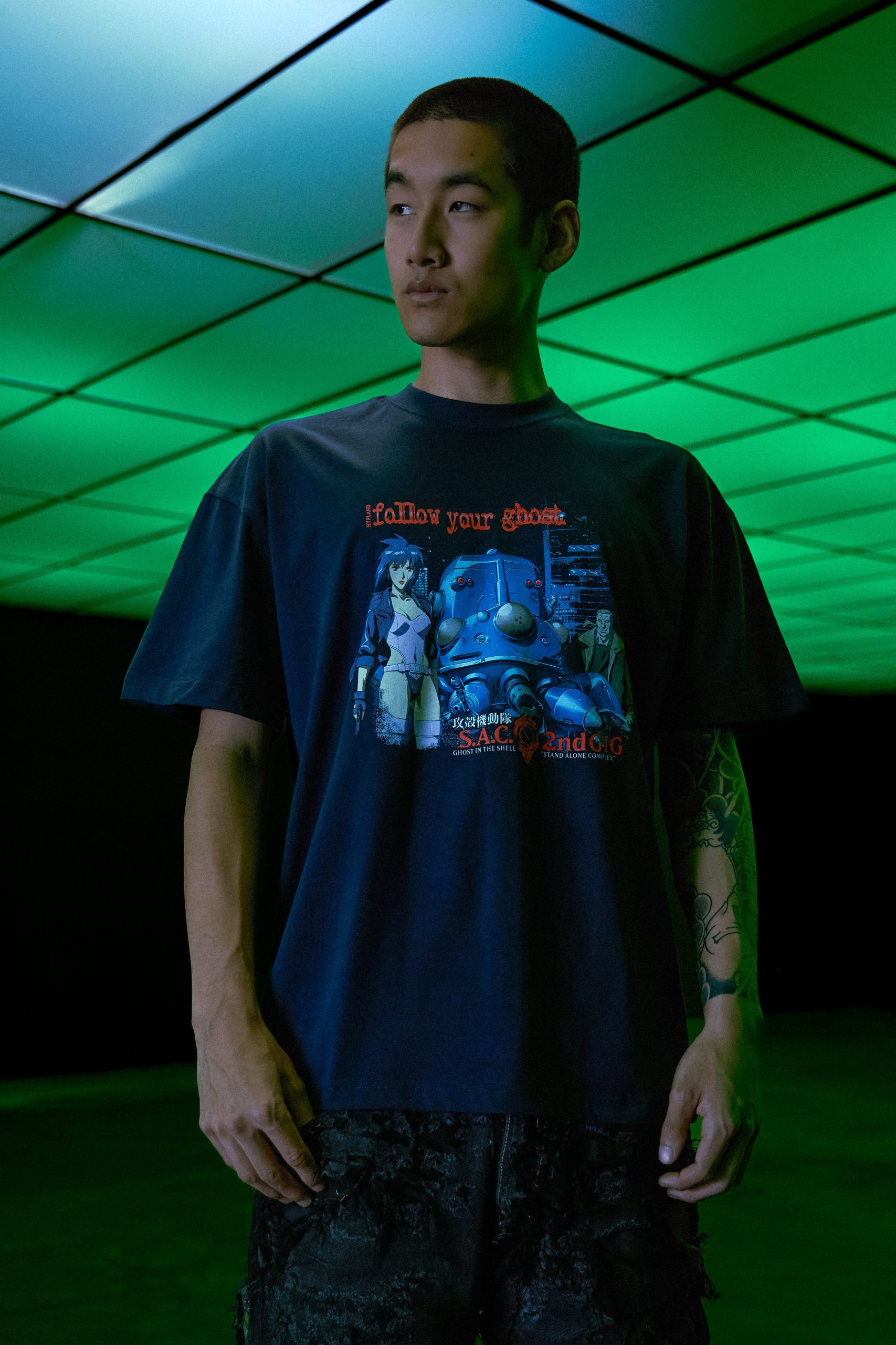 GITS FOLLOW YOUR GHOST SHIRT (NAVY)
