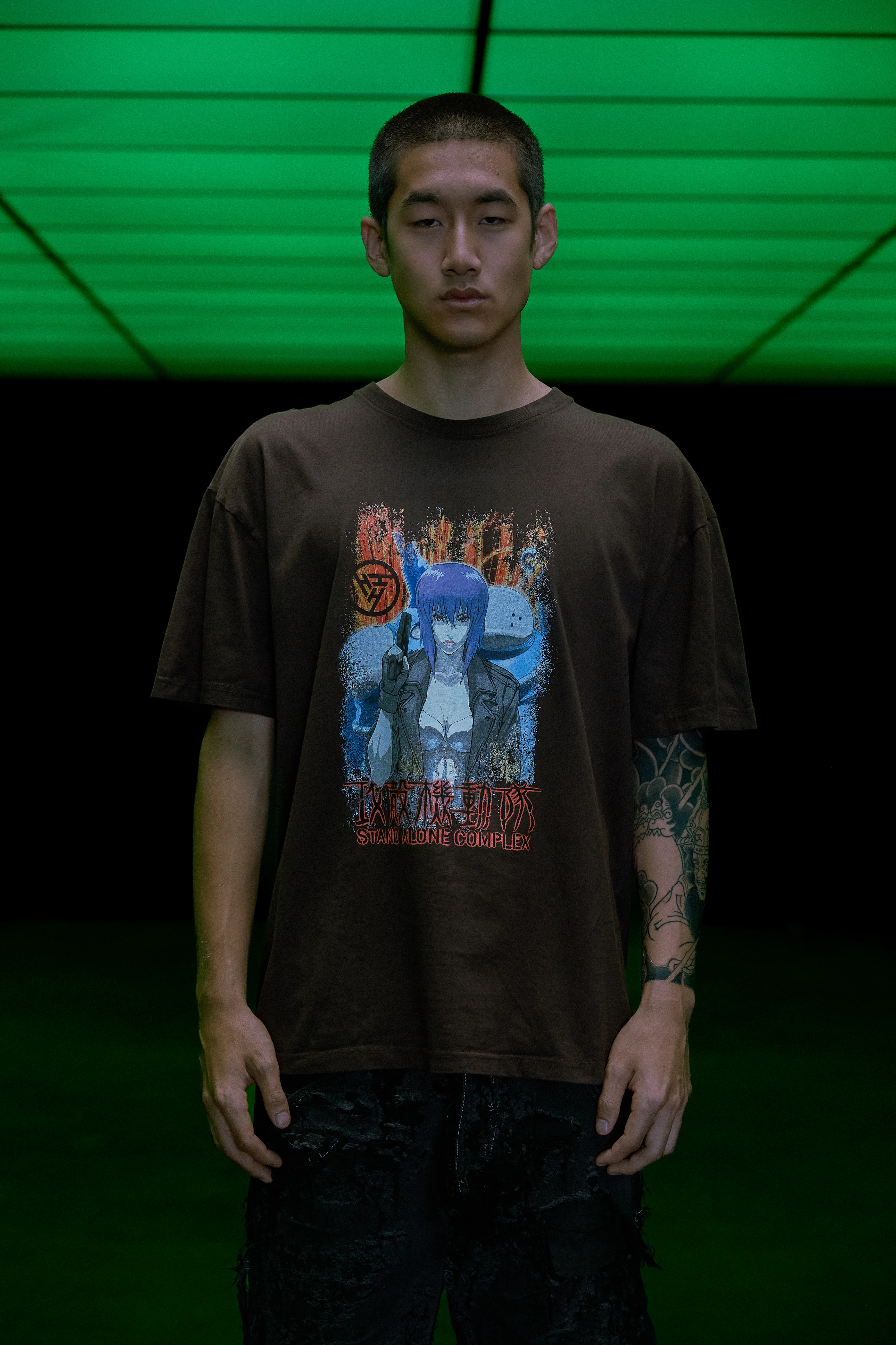 GITS STAND OFF SHIRT (CHOCOLATE)