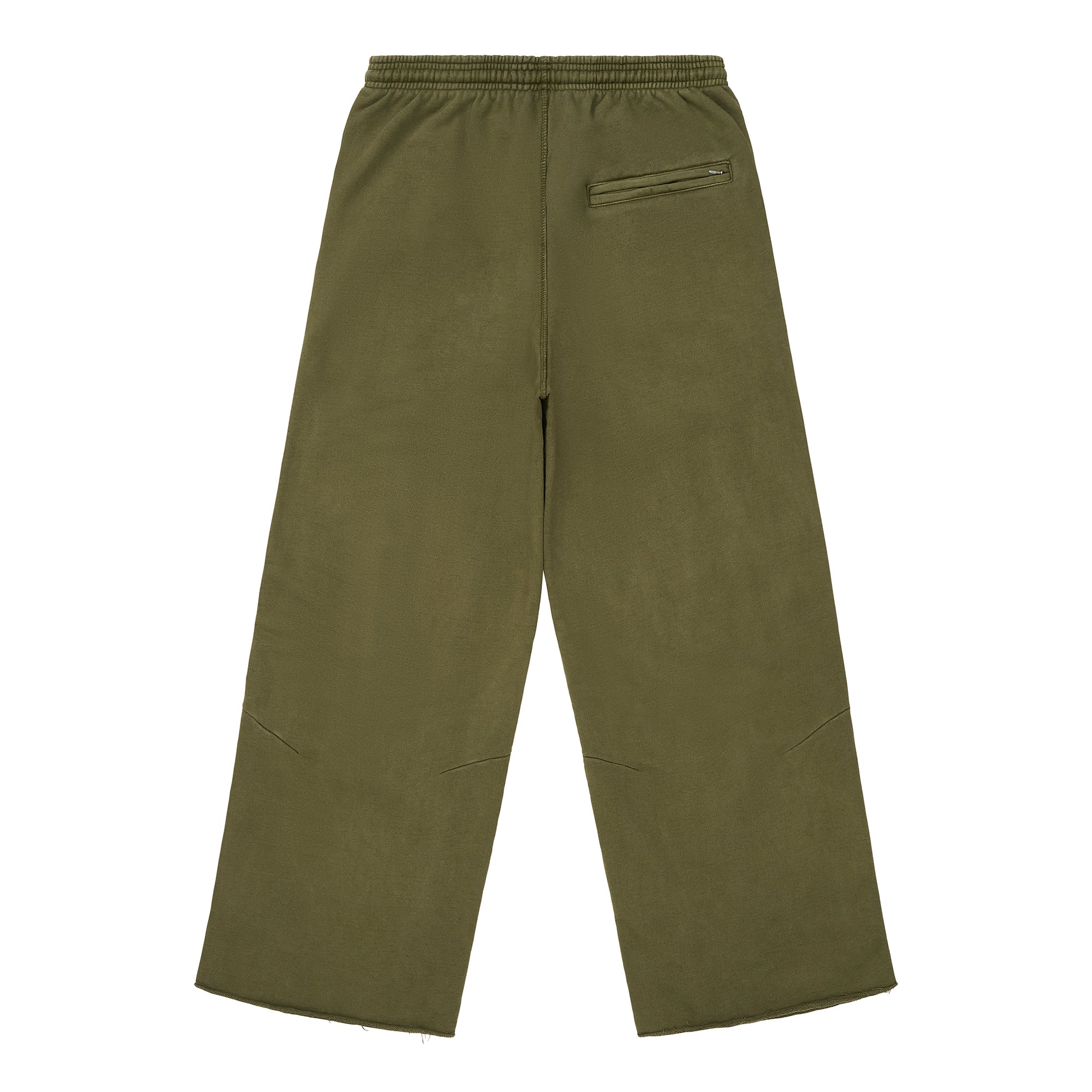 HYPLAND HEAVY WEIGHT PLEATED LOGO SWEAT PANTS (OLIVE)