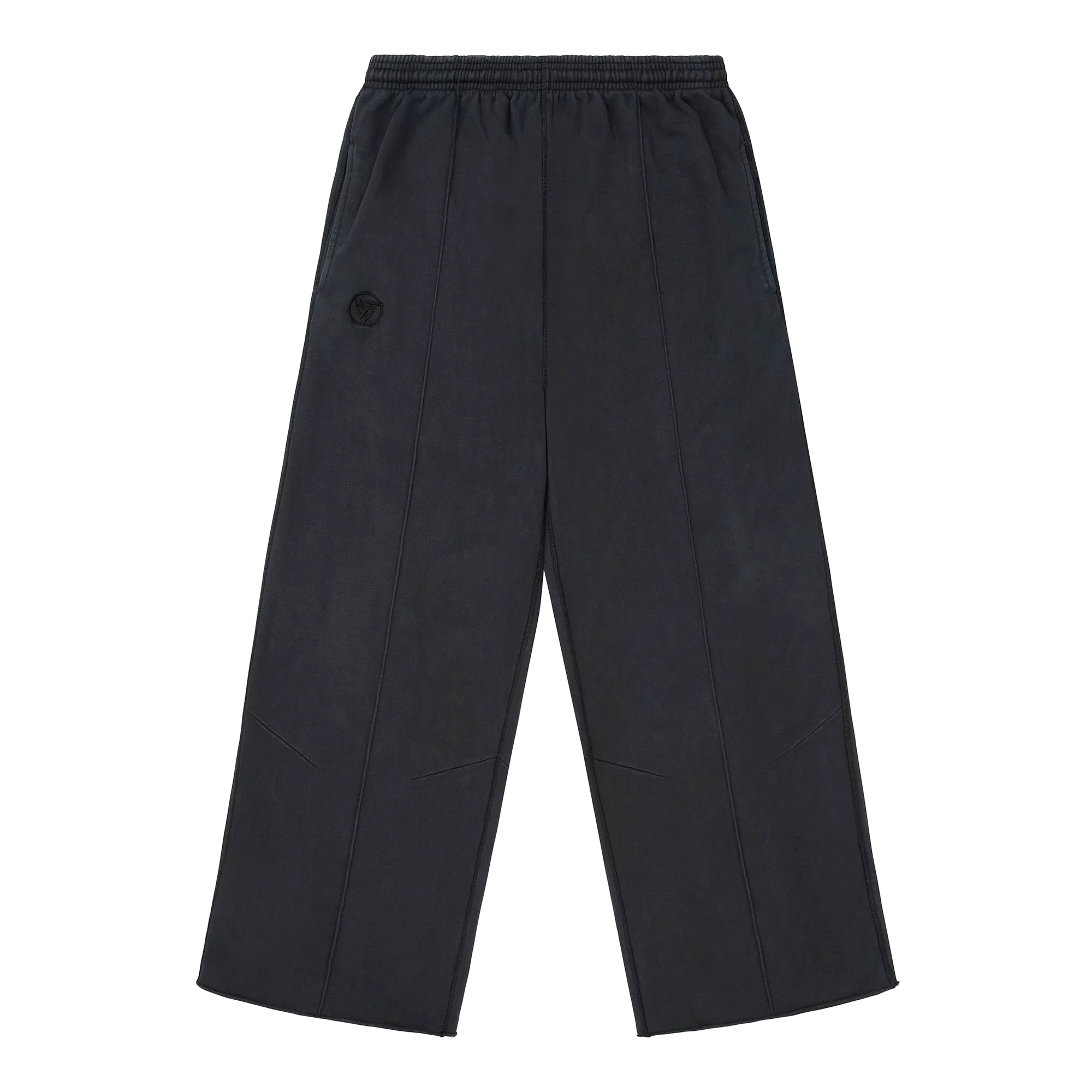 HYPLAND HEAVY WEIGHT PLEATED LOGO SWEAT PANTS (VINTAGE BLACK)
