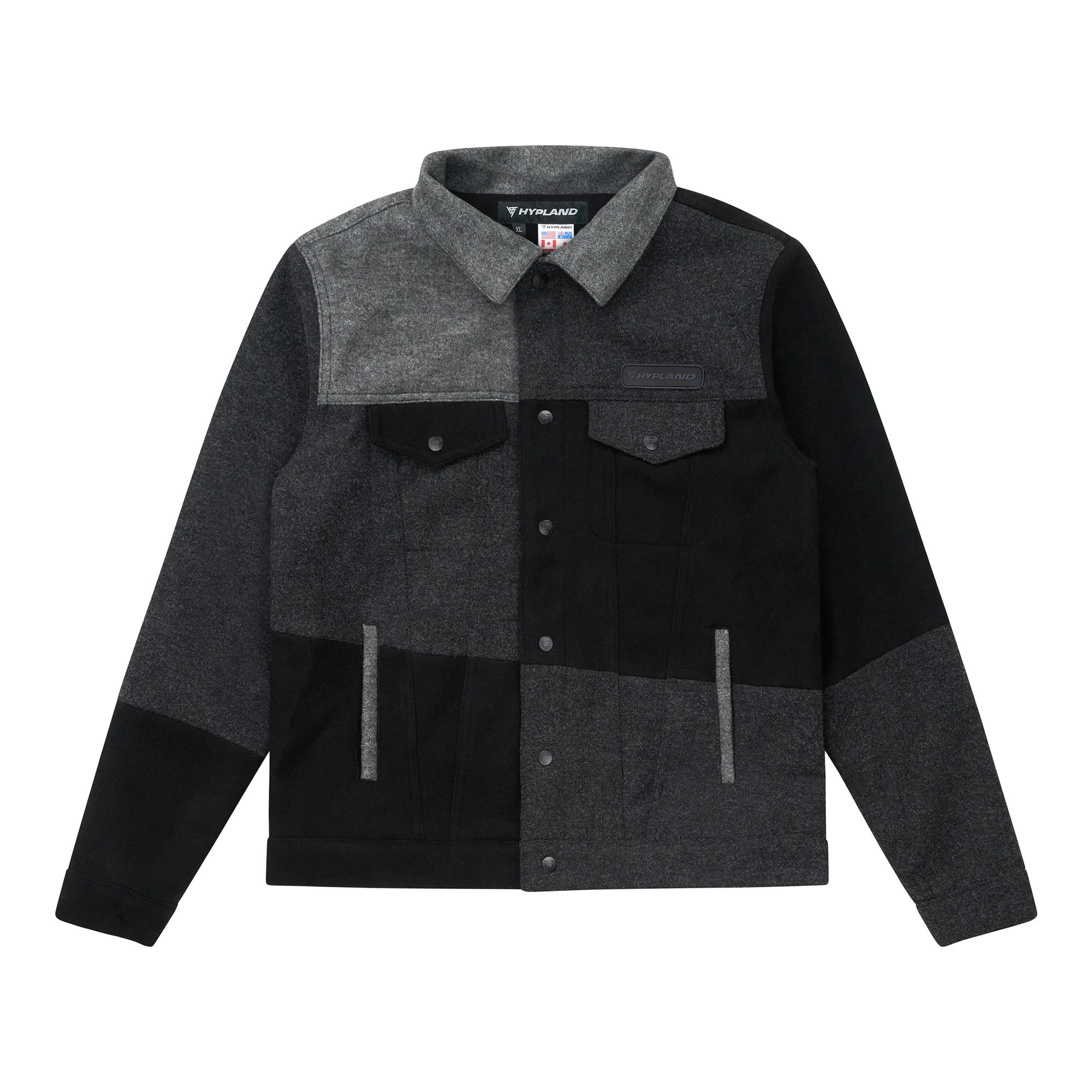 1733-hypland-wool-patchwork-trucker-jacket-black-1.webp HYPLAND WOOL PATCHWORK TRUCKER JACKET (BLACK)