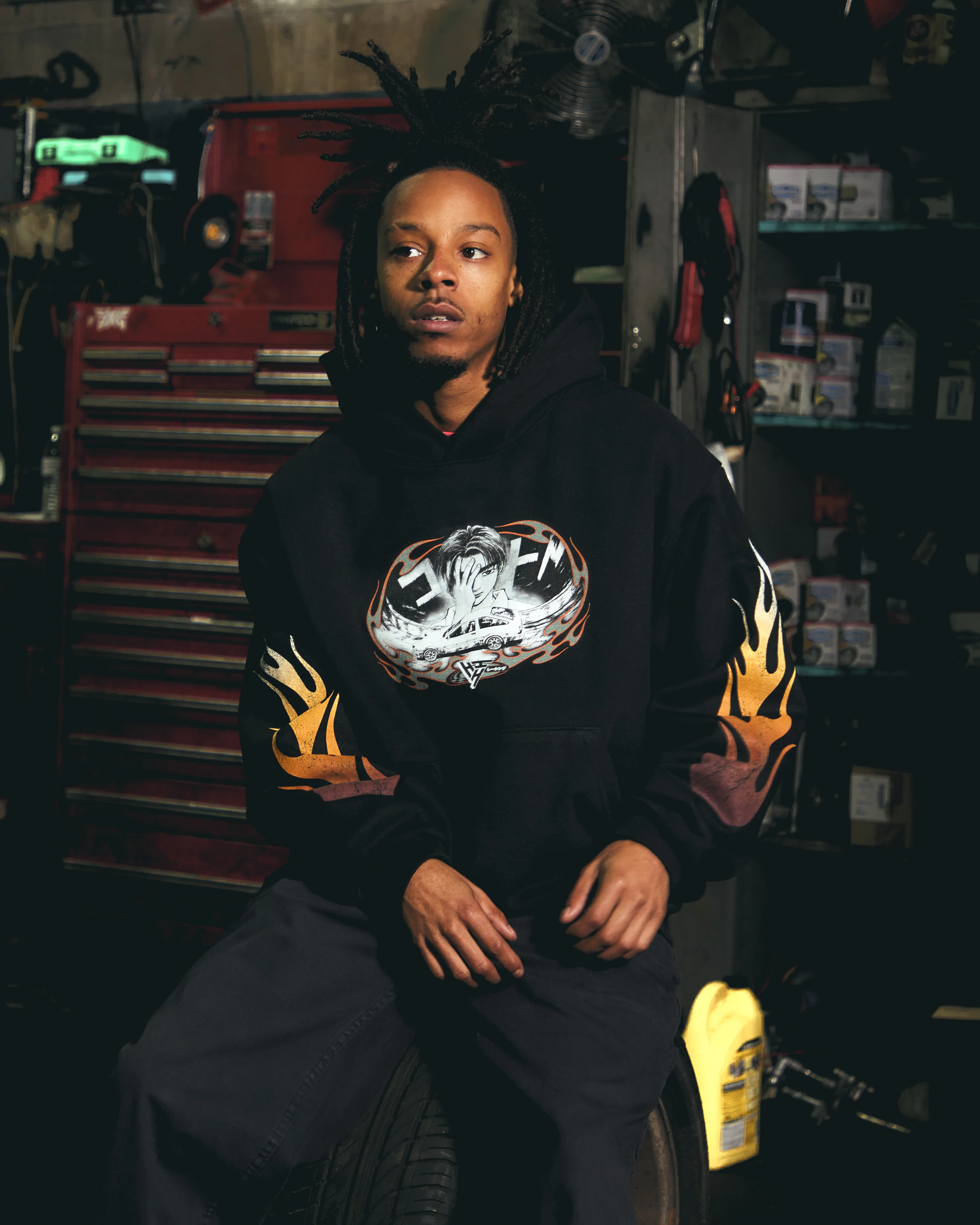 INITIAL D FUJI SINISTER HOODIE (BLACK)