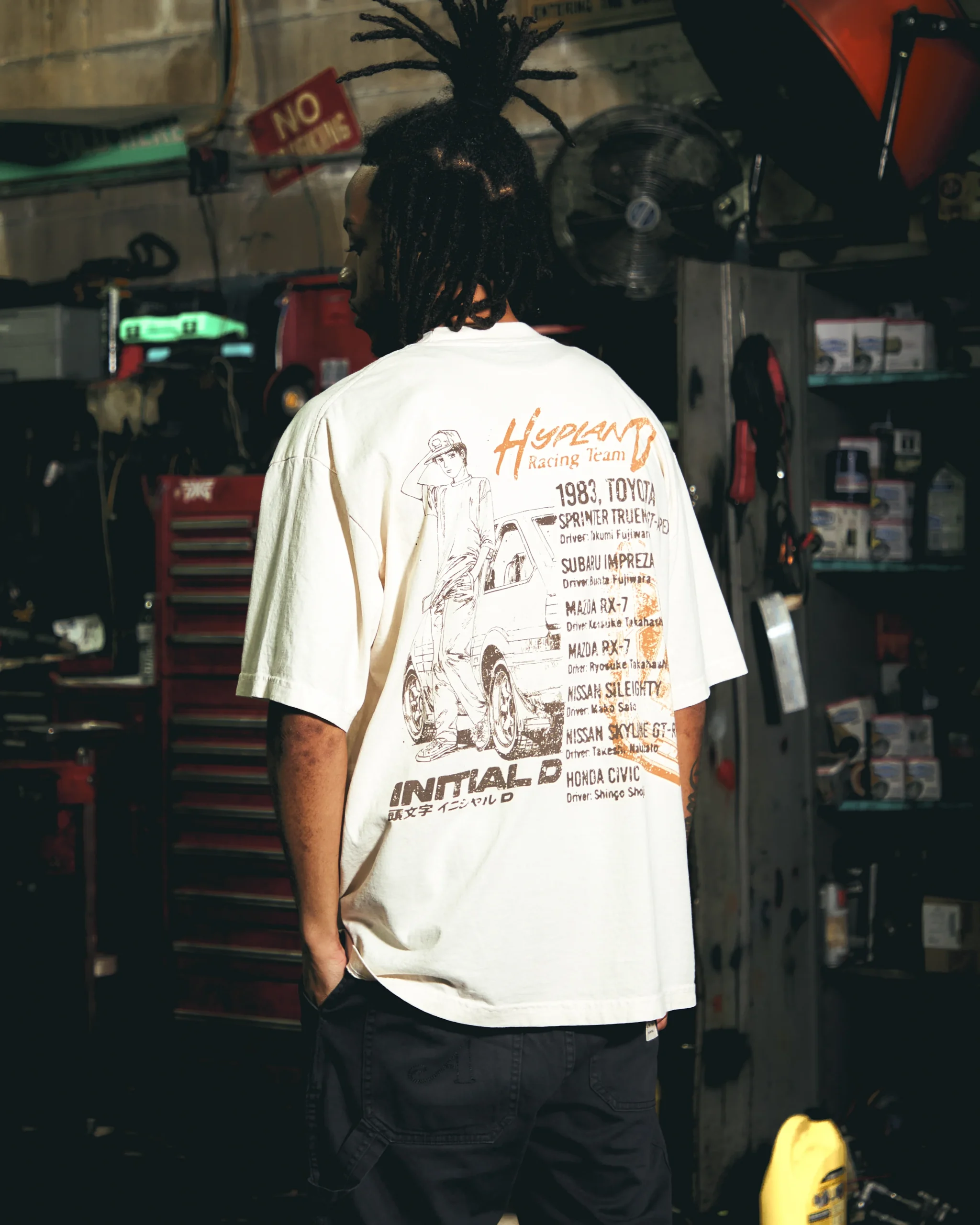INITIAL D RACING TEAM SHIRT (CREAM)