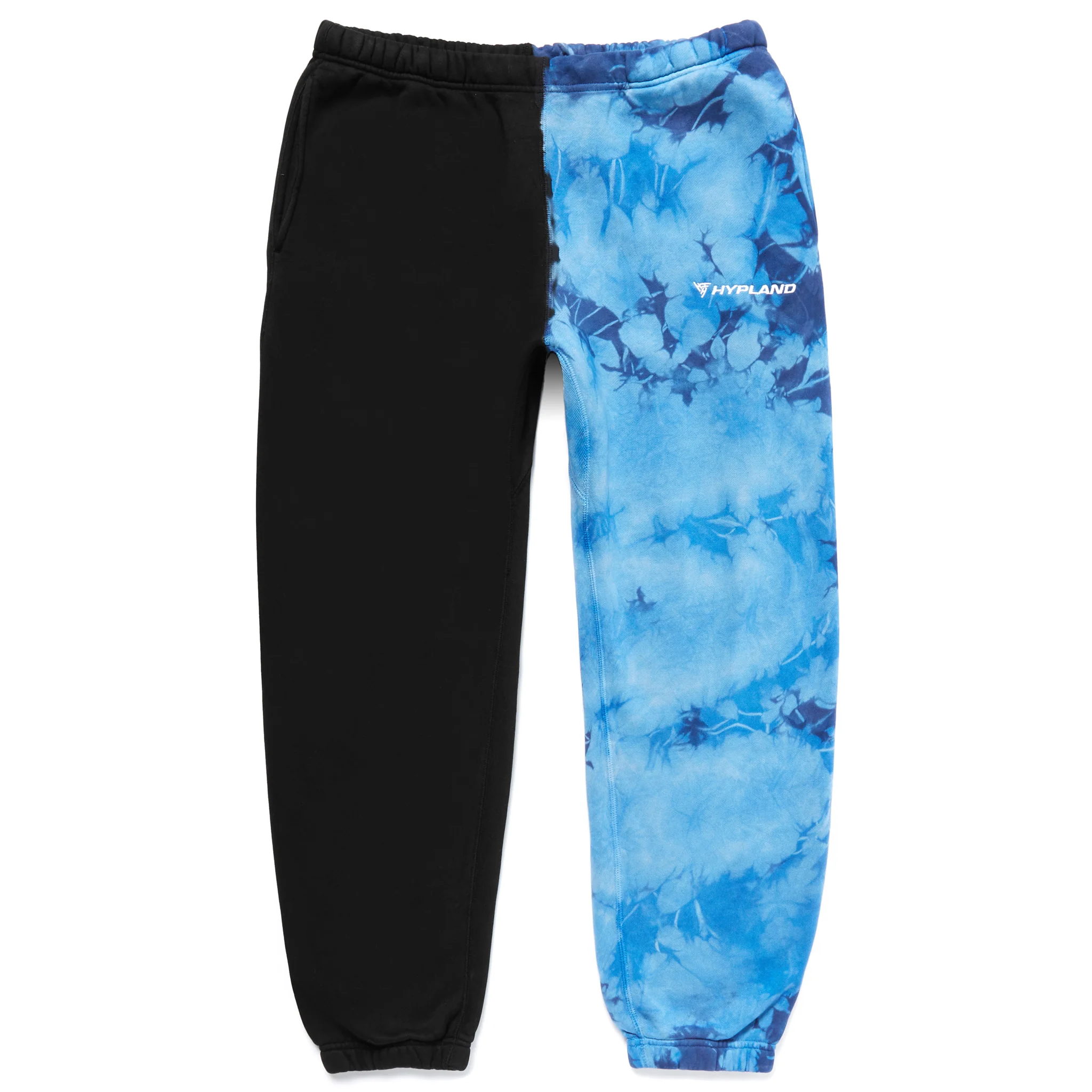 SPLIT CRYSTAL LOGO SWEATPANTS (BLUE/BLACK)