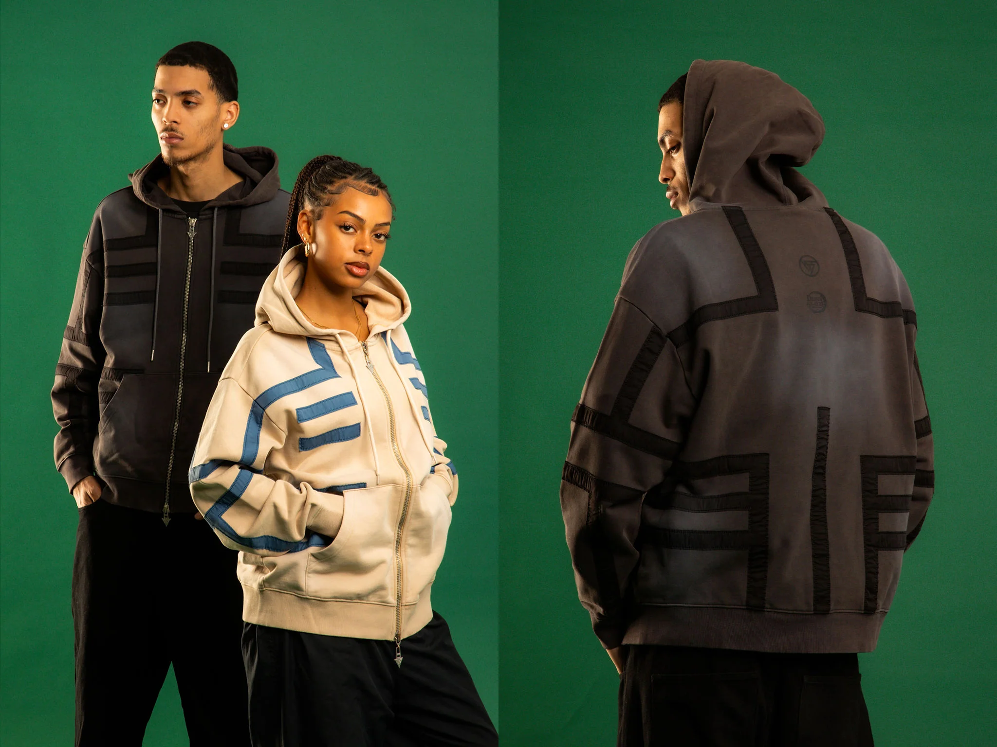 DEMON SLAYER AKAZA ZIP UP HOODIE (CREAM)