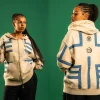DEMON SLAYER AKAZA ZIP UP HOODIE (CREAM)
