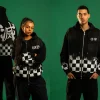 DEMON SLAYER CHECKERED GRADIENT HOODIE (BLACK)