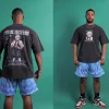 DEMON SLAYER INOSUKE MESH SHORTS (BLUE)